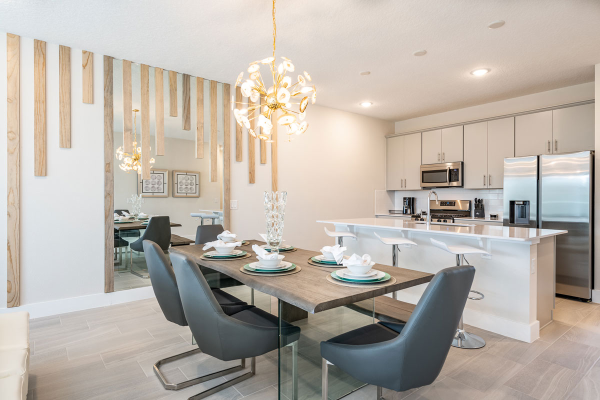 Orlando New Townhomes for Sale - Interior Main Dining Room and Kitchen