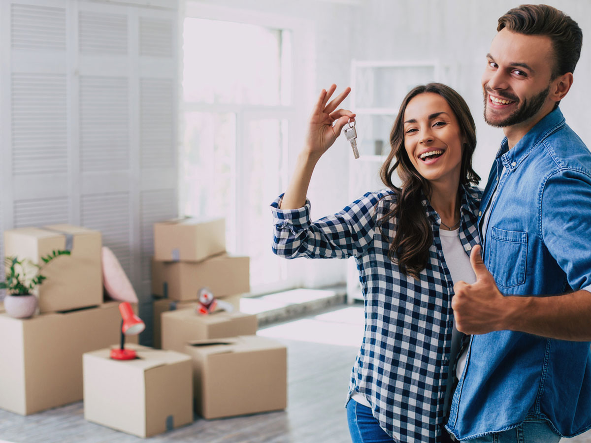 Couple moving in